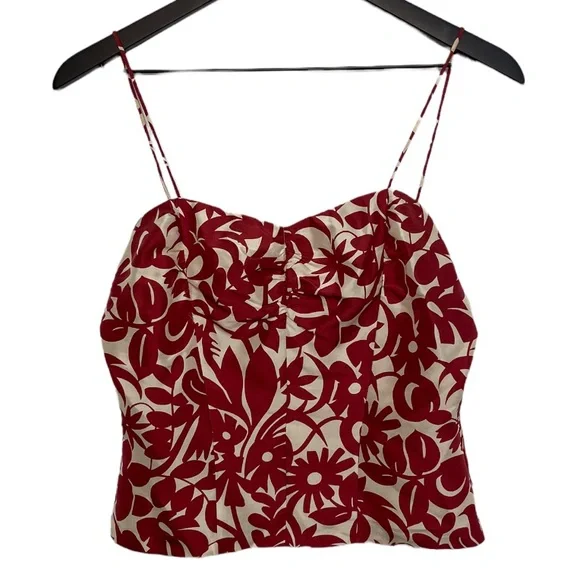 Vintage 90s Cropped Silk Cami - Picture 7 of 8